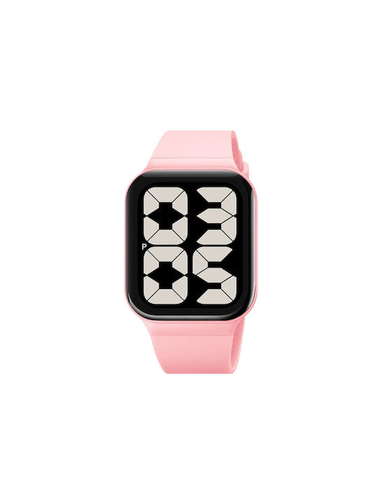 Skmei Digital Uhr Batterie mit Kautschukarmband Pink/Black