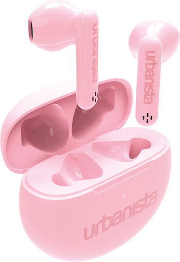 Urbanista Austin Earbud Bluetooth Handsfree Earphones with Sweat Resistance and Charging Case Pink Blossom
