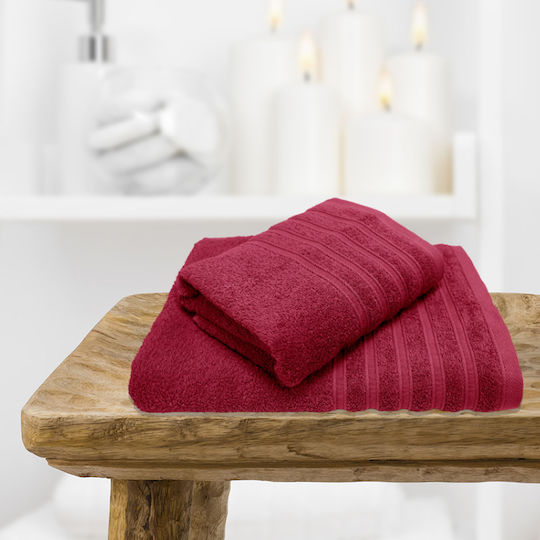San Lorentzo Πετσέτα Σώματος Melanie 70x140εκ. Red Βάρους 500gr/m²