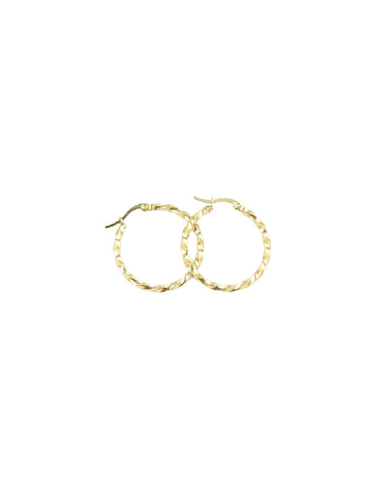 Earrings Hoops made of Steel Gold Plated