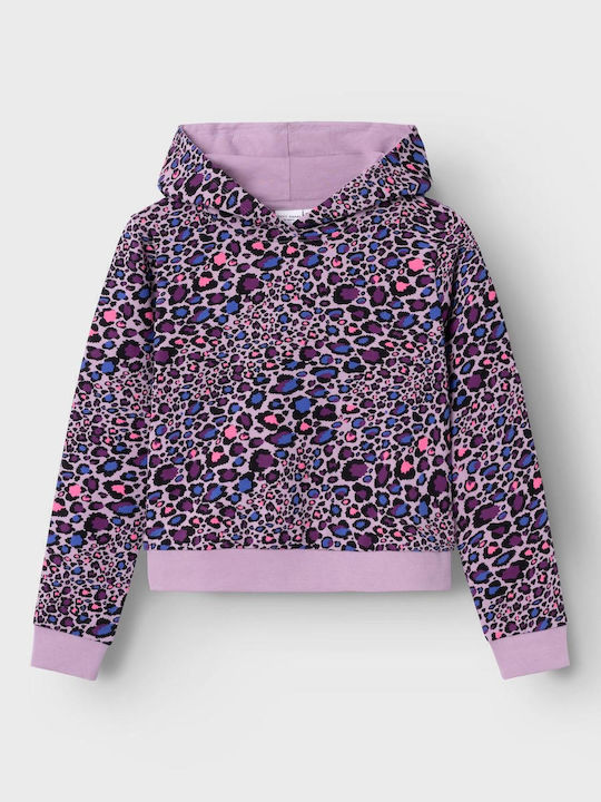 Kinder-Sweatshirt mit Kapuze und Taschen Lavender Mist