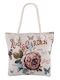 Multicolour Beach Bag Made of Canvas