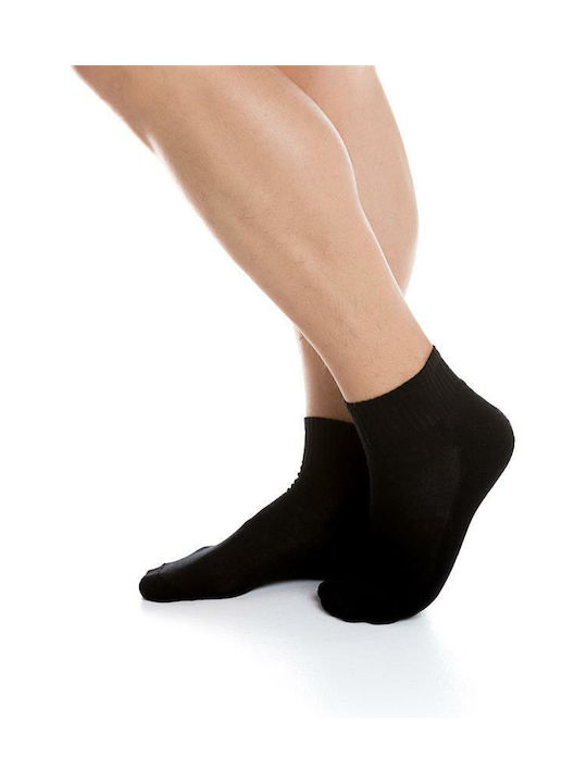 Gocomma Men's Solid Color Socks Black 3Pack