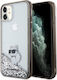 Karl Lagerfeld Liquid Glitter Choupette Back Cover Silicone / Plastic Transparent (iPhone 11)
