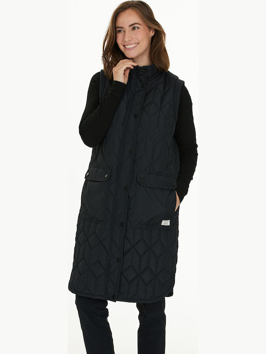 Weather Report Sleeveless Jacket Puffer Black