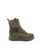 Ragazza Leather Women's Ankle Boots Khaki