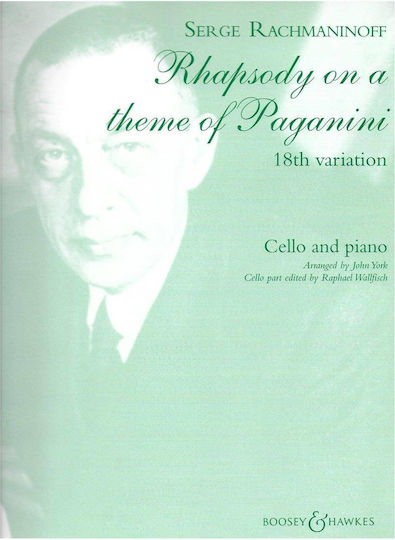 Boosey & Hawkes Rachmaninoff - Rhapsody On A Theme Of Paganini Παρτιτούρα για Τσέλο