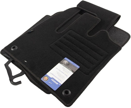 Petex Set of Front and Rear Mats 4pcs for Peugeot Partner Citroen Berlingo 2018+ Black