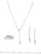 Vitopoulos Set with Necklace , Earrings & Ring from White Gold 14K with Stones