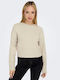 Only Damen Langarm Pullover Beige