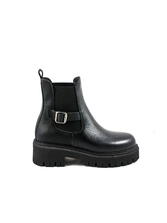 Sante Leather Women's Ankle Boots Black