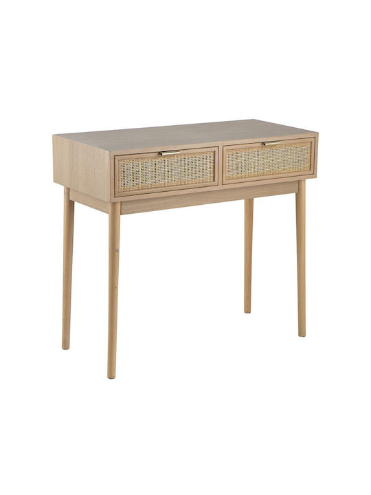 Wooden Console Table Beige L88xW40xH80cm