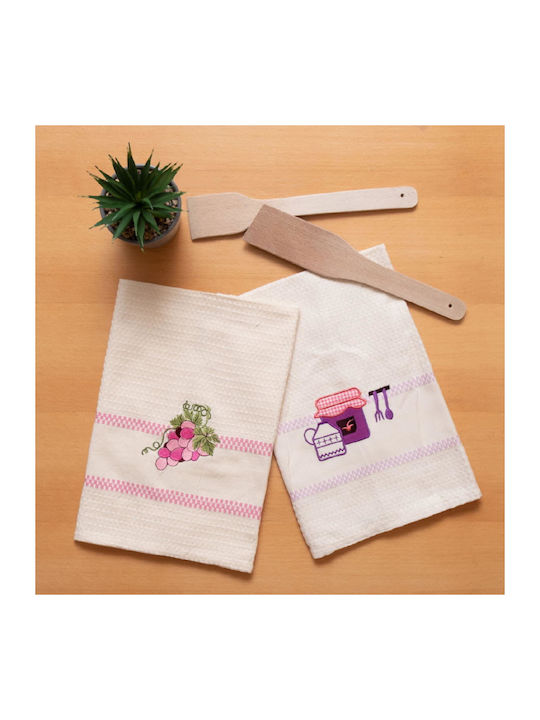 Viopros Tea Towel made of 100% Cotton Sugar 45x65cm 2pcs