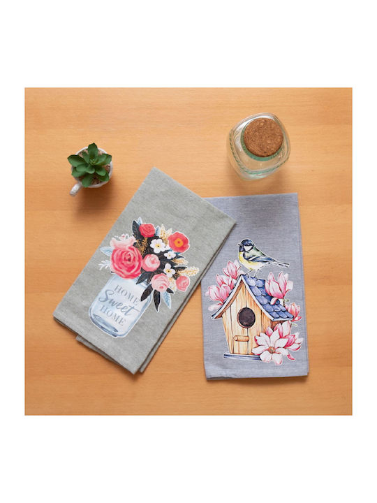 Viopros Tea Towel made of 100% Cotton 45x65cm 2pcs