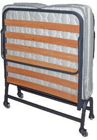 Pat Pliant Cu Saltea Single Negru 185x85cm