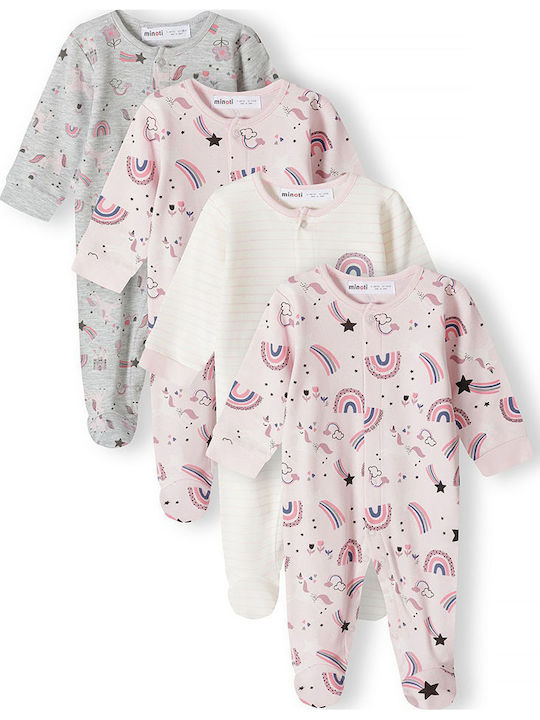 Minoti Set Babystrampler Langärmliges Mehrfarbig 4Stück