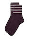 Pro Socks Bamboo Soft Lurex Damen Gemusterte Socken Lila 1Pack