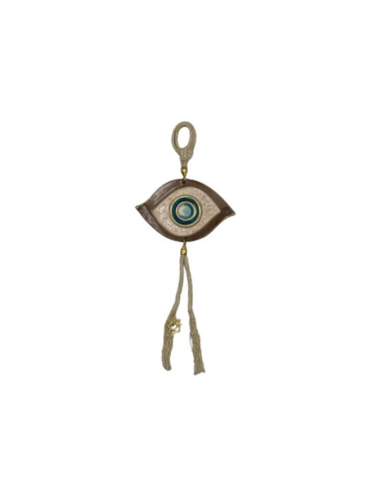 Eye Pendant Ceramic Brown 45cm (G85)