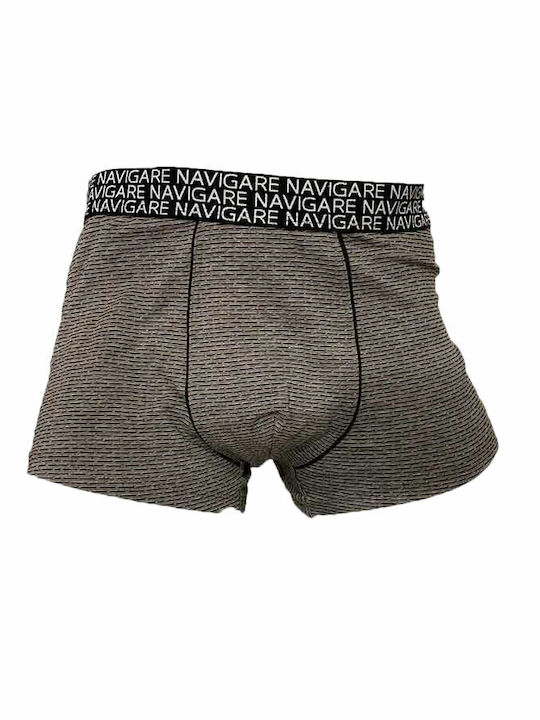 Navigare Herren Boxershorts Black and white 1Packung