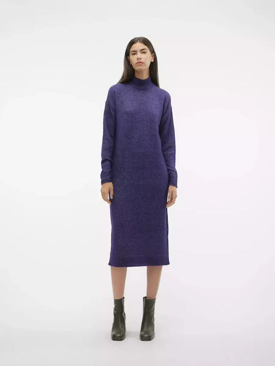 Vero Moda Rochie Midi Tricotată Violet