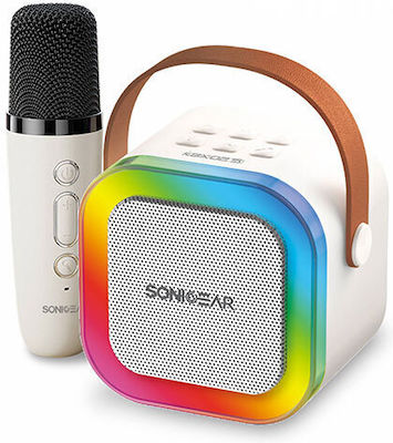 Sonic Gear Σύστημα Karaoke με Ασύρματo Μικρόφωνo IOX K200 σε Λευκό Χρώμα