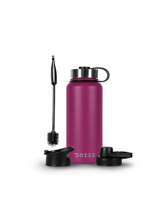 Dozze Αθλητικό Παγούρι Ανοξείδωτο 945ml Ροζ