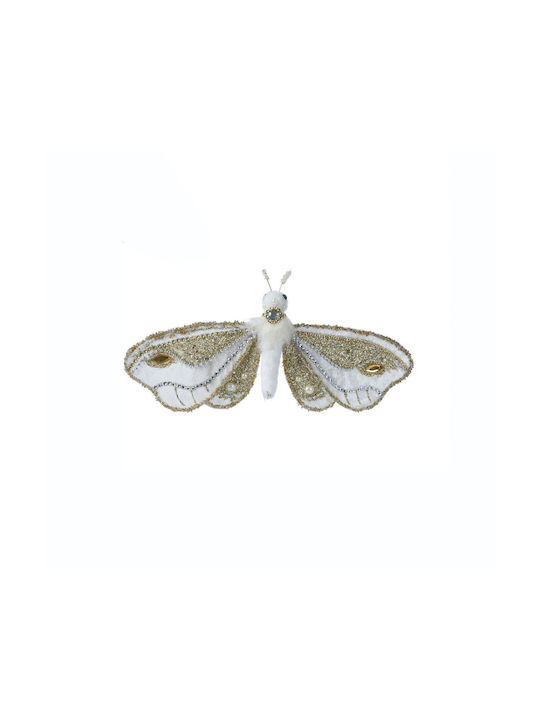 Hängendes Schmetterling Ornament Weiß 13x3cm