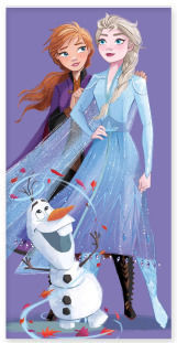 Frozen Kids Beach Towel Purple Frozen 140x70cm