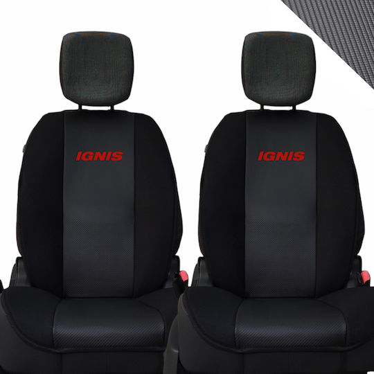 Autositzlehne 2Stück Kunstleder Carbon Schwarz