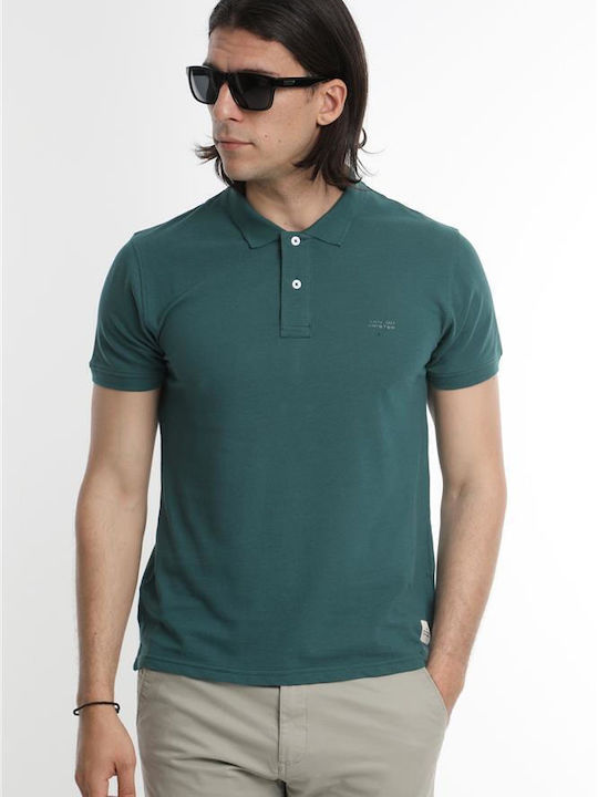 Van Hipster Bluza Bărbătească cu Mânecă Scurtă Polo Green