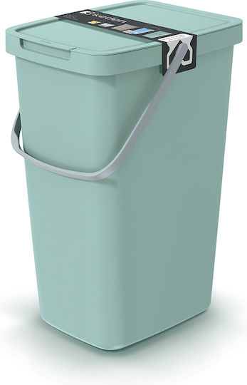 Prosperplast Systema Q Collect Coș de Gunoi Plastic pentru Dulap Verde 20lt 1buc