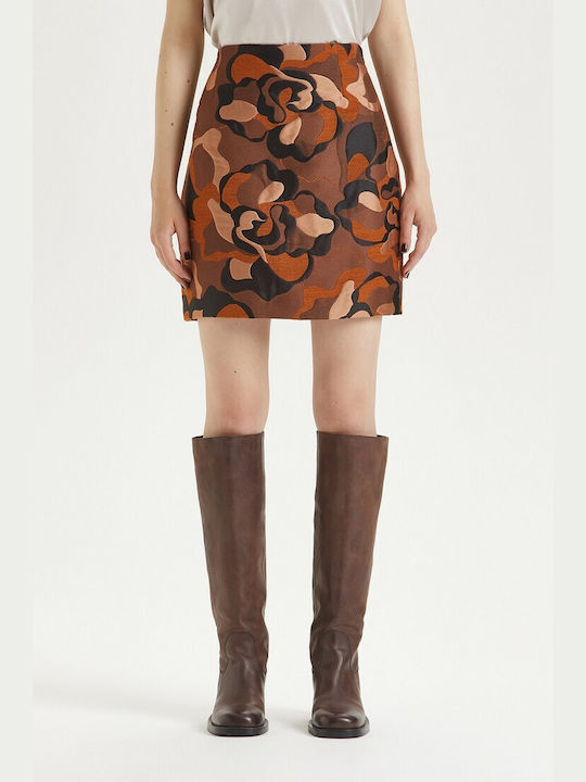 Maliparmi Mini Skirt in Brown color