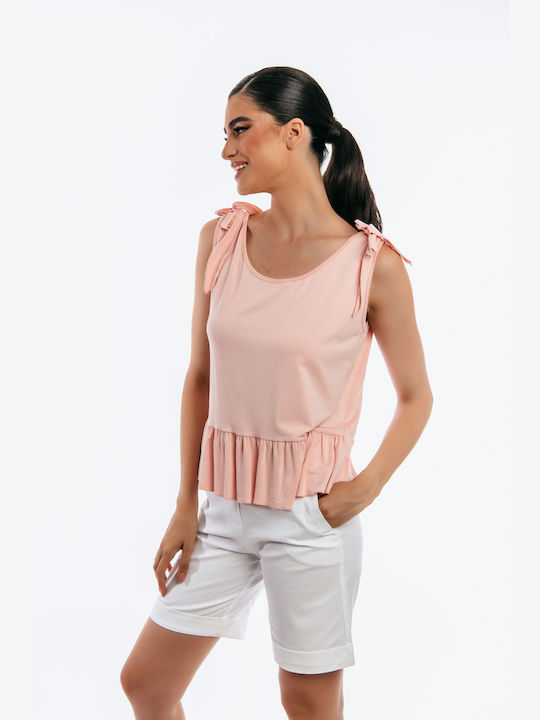 Boutique Women's Summer Blouse Sleeveless Pink