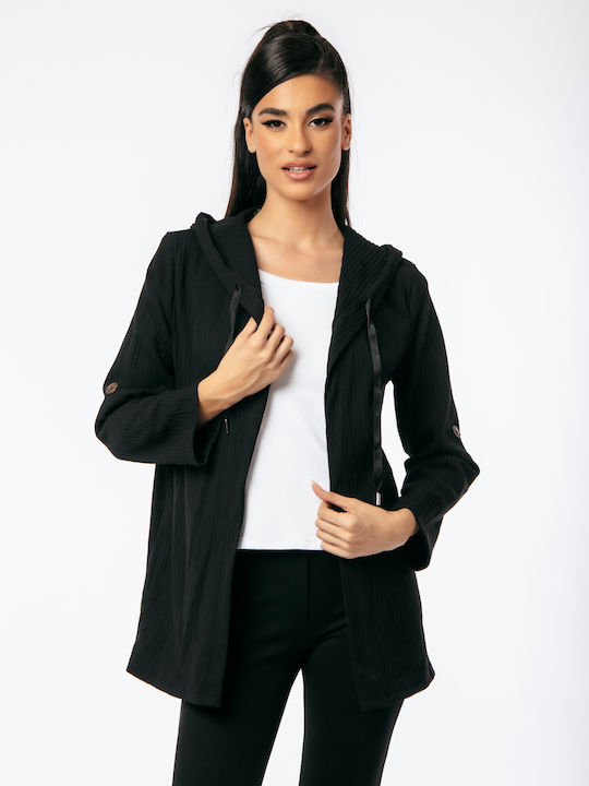Boutique Γυναικεία Πλεκτή Ζακέτα Μαύρο
