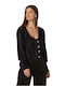 Lynne Women's Cardigan with Buttons Black