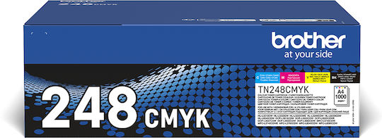 Brother TN-248VAL Γνήσιο Multipack Toner Laser Εκτυπωτή Μαύρο 4τμχ TN-248VAL