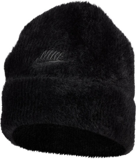 Peak Beanie Unisex Σκούφος Πλεκτός σε Μαύρο χρώμα