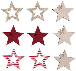 Rayher Wooden Stars 9pcs