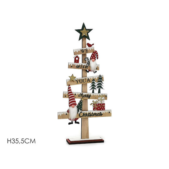 Arbore Decorativ De Crăciun Cu Inscripție 35,5cm Bej Arbore Decorativ De Crăciun Cu Inscripție 35,5cm Bej