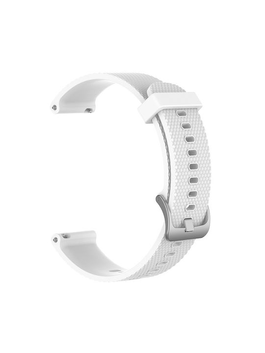 Texture Pattern Armband Silikon Weiß (Garmin Vivoactive 4S, Vivomove 3S)