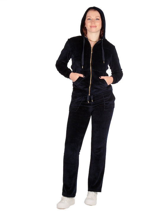 Jogginganzug Samt Dark Blue SET-60600-7 (DBL)