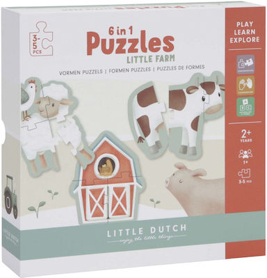 Kids Puzzle Little Farm for 2++ Years 24pcs Little Dutch