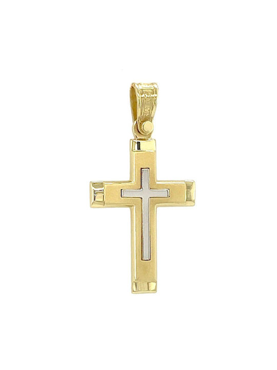 Xryseio Herren Gold Kreuz 14K