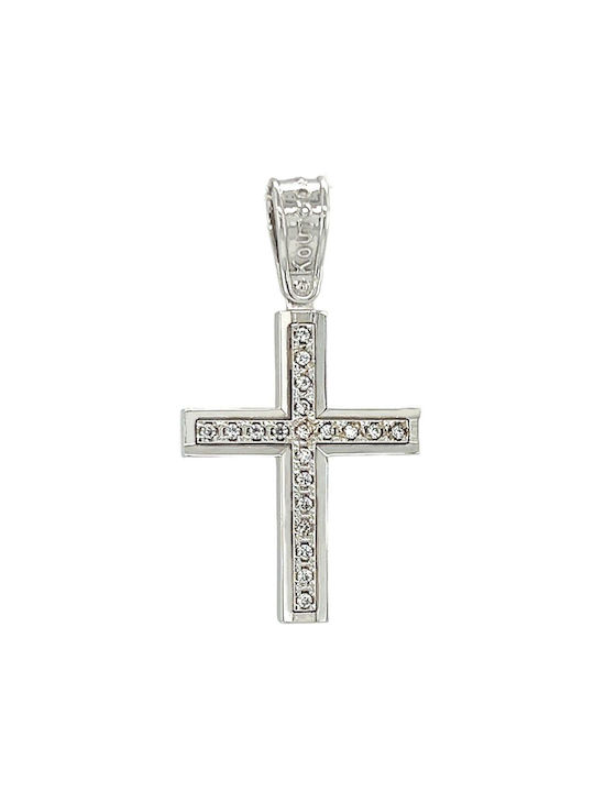 Xryseio Women's White Gold Cross 14K