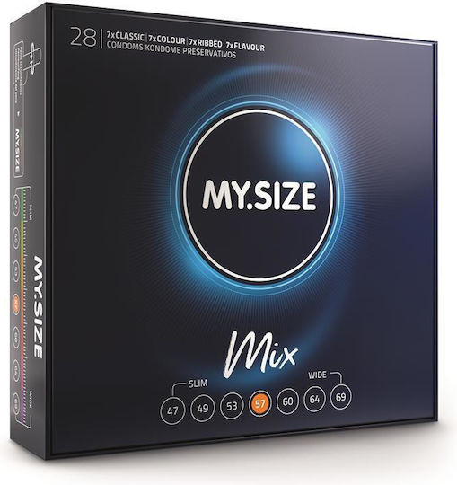 My Size Προφυλακτικά Mix 28τμχ 57mm Natural Vegan