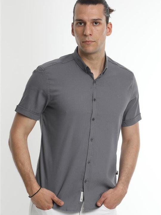 Ravanelli Men's Shirt Short Sleeve Grey