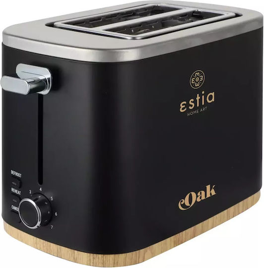 Estia 06-18894 Toaster 2 Slots 800W Black