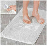 Shower Mat with Suction Cups White 40x70cm