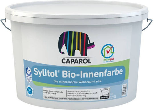 Caparol Sylitol Bio Innenfarbe Χρώμα Υδρυάλου Λευκό 12.5lt