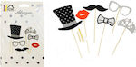 Αξεσουαρ Photo Booth Prop "Marriage" Theme Set of 6pcs 71578